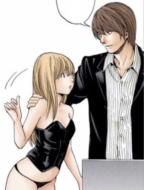 Misa Amane Outfits Manga, Light And Misa Manga, Misa X Light Matching Icons, Misa Pfp Manga, Miss And Light, Light Yagami Outfit, Misa Outfit, Misa X Light, Misa Icon