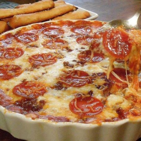 Southern With A Twist, Pizza Dip Recipes, Pepperoni Pizza Dip, Pizza Dip, Cheesy Dip, The Slow Roasted Italian, Bread Sticks, Dips And Appetizers, Dips And Spreads