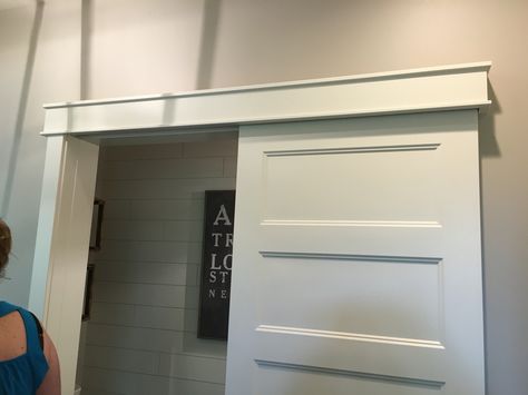 Awesome alternative to pocket doors and to reduce space of swinging doors Alternative To Pocket Door, Pocket Door Alternative, Door Alternatives, Dream Spa, Diy Interior Doors, Dreams Spa, Swinging Doors, Garage Conversion, Handyman Services