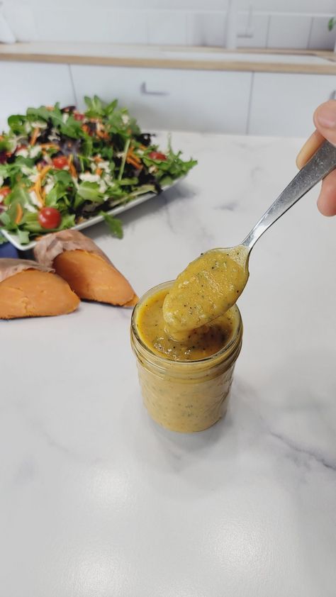 Sweet Potato Dressing, Sweet Potato Salad Dressing, Wfpb Sauces, Salad Dressing Vegan, Vegan Dressings, Tin Eats, Creamy Salad, Potato Salad Dressing, Work Recipes