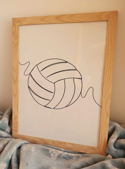 Minimalist Volleyball Line art, Digital File, Sport Print, Athlete Poster, Room Decoration, Ball Drawing, Gift, Black White Prints Volly Ball Drawings, Easy Drawings Volleyball, Simple Volleyball Drawing, Volleyball Line Art, Volleyball Designs Art, Volleyball Drawing, Ball Drawing, Sports Prints, Black And White Wall Art