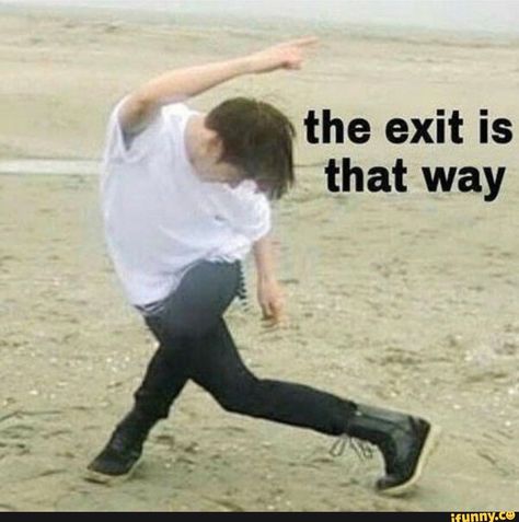 J the exit is - that way – popular memes on the site iFunny.co #jimin #celebrities #bts #exit #way #pic Response Memes, Bts Meme Faces, Current Mood Meme, Bts Memes Hilarious, Snapchat Funny, Funny Kpop Memes, 웃긴 사진, Memes Humor, Memes Kpop