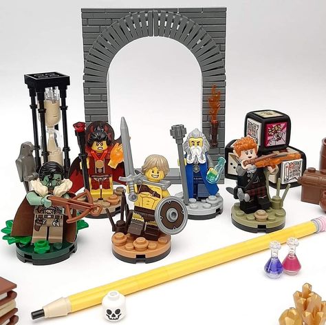 Dnd Lego Ideas, Lego Dungeons And Dragons, Lego Kingdoms, Lego Dnd, Lego Medieval, Lego Knights, Micro Lego, Lego Inspiration, Lego Custom Minifigures