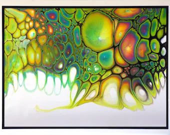 Pour painting - Etsy Flood Painting, Abstract Art Love, Neon Abstract, 3d Art Drawing, Pattern Watercolor, Fluid Acrylic Painting, Acrylic Pouring Art, Acrylic Painting Ideas, Acrylic Pour Painting