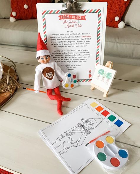 Elf On The Shelf Painting, Shelf Painting, Elf On Shelf, Paint With Me, Elf Activities, Art Easel, Great Night, On The Shelf, After School