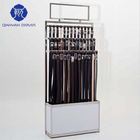 Belt Display Rack, Belt Rack, Belt Display, Retail Store Interior Design, Market Stands, Clothing Store Design, Retail Store Interior, Metal Rack, Wine Store