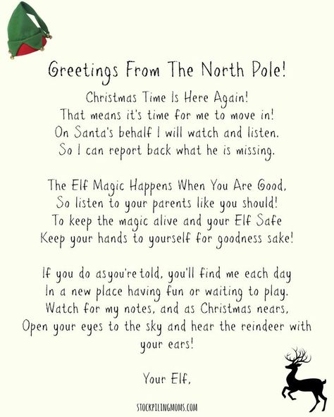 Elf On A Shelf Welcome Letter (Free Printable) to use when your Elf on the Shelf arrives!: Elf On Shelf Letter, Elf On The Shelves, Welcome Back Letter, Welcome Letter, Elf Letters, Elf Magic, Elf Props, Elf Fun, Free Printable Letters