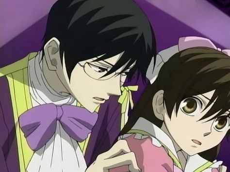 Ohshc Ships, Kyoya And Haruhi, Kyoya Otori, Kyoya Ootori, Ouran High School Host Club Funny, Ouran Highschool Host Club, Host Club Anime, School Festival, I Love You Drawings