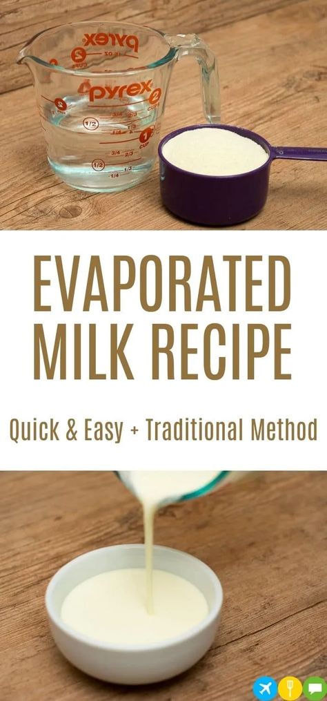 Evaporated Milk Recipe (Quick & Easy + Traditional Method) - Travel Cook Tell Evaporated Milk Substitute, Evaporated Milk Recipes, Homemade Sweetened Condensed Milk, Homemade Sour Cream, Milk Bread Recipe, Bread Sauce, Chicken Burgers Recipe, Condensed Milk Recipes, Baking Substitutes