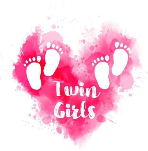 Twin Baby Quotes, Twin Baby Announcements, Twin Cribs, Twins Announcement, Newborn Quotes, Heart Watercolor, Fun Baby Announcement, Baby Print Art, Baby Routine