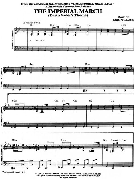 Imperial March, Piano Lessons For Beginners, John Williams, Music Lesson Plans, Musical Theme, Star Wars Trilogy, Empire Strikes Back, Piano Teaching, The Empire Strikes Back