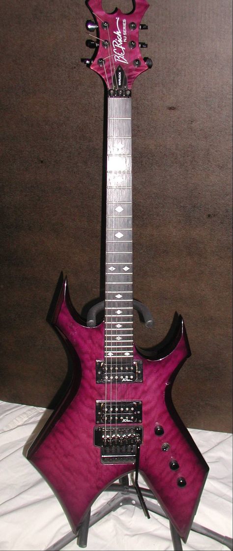 ( Past) BC Rich. NJ Series. Purple Quilt Top. JA Bc Rich Guitars Warlock, Warlock Guitar, Bc Rich Warlock, Purple Electric Guitar, Bc Rich Guitars, Guitar Purple, Purple Guitar, Purple Quilt, Guitar Aesthetic