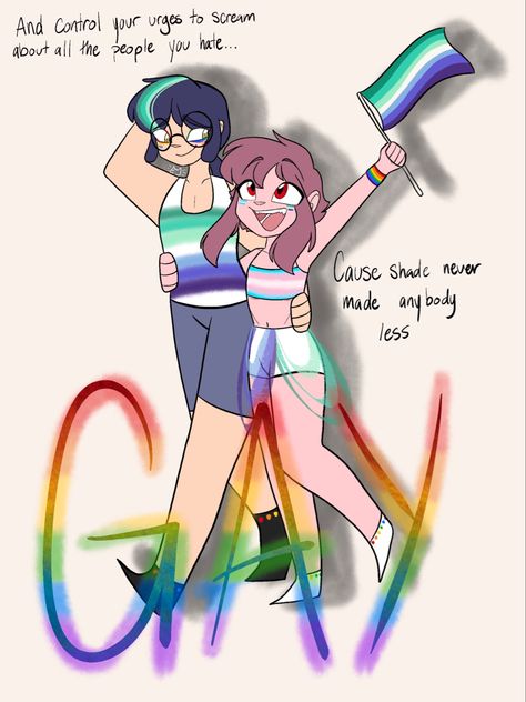 I was super busy this pride month and couldnt think of anything to draw for it. After coming across “you need to calm down” once again, this image popped into my head :3 Pride Art Challenge, Pride Month Oc Art, Pride Month Art, Lgbtq Pride Drawing Ideas, Roller Derby Drills, Omni Pride Memes, Coming Out Meme Funny, Adventure Time Comics, Lgbt Quotes