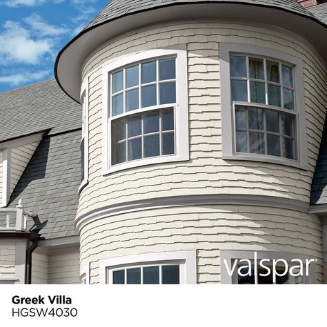 Valspar Pro Storm Coat Semi-Gloss Greek Villa Hgsw4030 Exterior Paint (1-Gallon) in the Exterior Paint department at Lowes.com Valspar Blue, Anew Gray, Blue Gray Paint Colors, Blue Arrow, Mindful Gray, Blue Gray Paint, Blue Exterior, Comfort Gray, Salty Dog