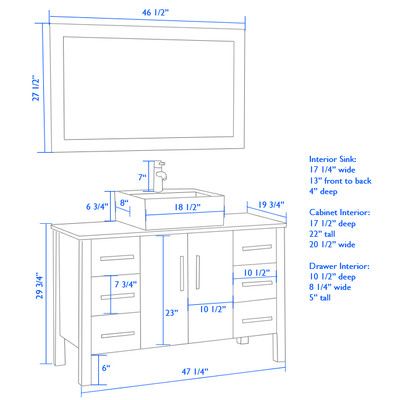 Vanity Height, Vessel Sink Bathroom Vanity, Standard Bathroom, Bathroom Vanity Sizes, Bathroom Dimensions, Bathroom Counters, Floating Vanity, Vessel Sink Bathroom, Bathroom Vanity Cabinets