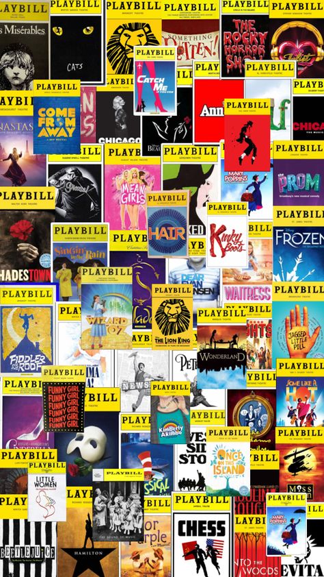 Musical Wallpaper, Theatre Jokes, Broadway Posters, Kids Background, Theatre Life, Future Jobs, Theatre Kid, Cat Playing, Room Posters