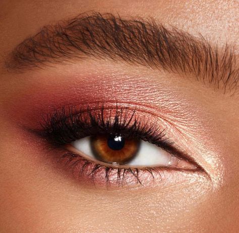 Pink Gold Eye Makeup, Romantic Eye Makeup, Brown Eyeshadow Looks, Coral Makeup, Prom Makeup For Brown Eyes, Rose Gold Eye Makeup, Beach Wedding Makeup, Sephora Eyeshadow, Ball Makeup