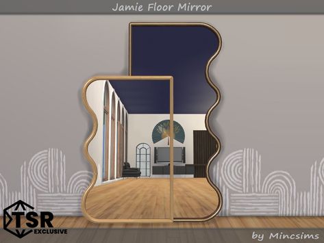 The Sims Resource - Jamie Floor Mirror Wavy Mirror Sims 4 Cc, Sims 4 Floor Mirror, Sims4 Cc Mirror, Sims 4 Mirror Cc, Hallway Mirror, Leaning Mirror, Big Mirror, Full Body Mirror, Mirror Sign