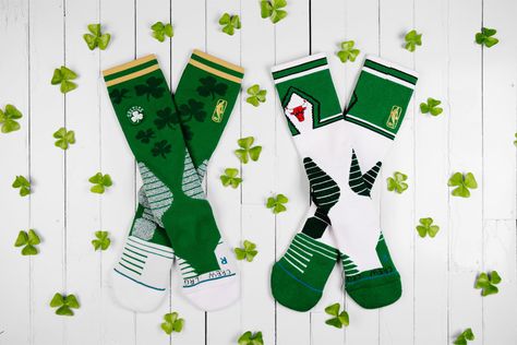 Stance x Just Don St. Patrick's St Patricks Day Socks, Stance Socks, Basketball Socks, Boston Celtics, Just Don, St Patrick, St Patricks Day, Christmas Stockings, Nba