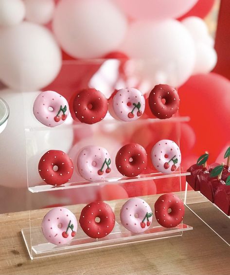 Cherries Birthday Theme, Cherry 1st Birthday Party, Cherry Birthday Theme, Cherry Baby Shower Ideas, Cherry On Top Birthday Party, Cherry Centerpiece, Cherry Baby Shower Theme, Cherry Birthday Party Theme, Cherry Decorations