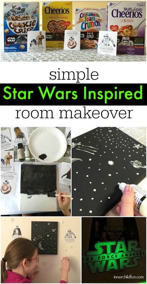 Simple Star Wars Room Makeover #sponsored Star Wars Kids Room, Star Wars Room, Creative Kids Crafts, Star Wars Diy, Toddler Parties, Rainy Day Fun, Star Wars Kids, Star Wars Inspired, Play Ideas