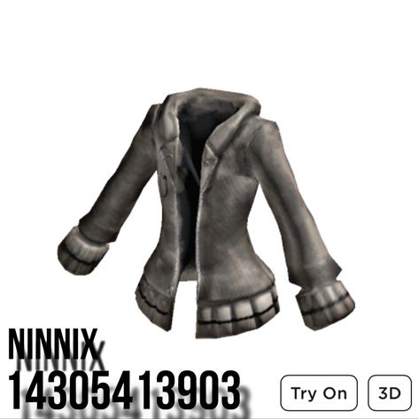 Bloxburg Jacket Code, Roblox Jacket Code, Roblox Skirts, Cat Jacket, Roblox Ids, Big Skirts, Clothing Studio, Dance Outfits Practice, Aesthetic Roblox Royale High Outfits