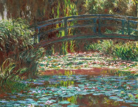 #landscape #pond #picture #garden Claude Monet Japanese Bridge #1080P #wallpaper #hdwallpaper #desktop Water Lily Pond Monet, Andre Derain, Japanese Bridge, Claude Monet Water Lilies, Monet Poster, Water Lily Pond, Monet Water Lilies, French Paintings, Lily Painting