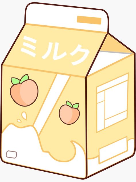 "Peach Milk" Sticker by BeeReckless | Redbubble Peach Milk, Peaches, Milk, Writing