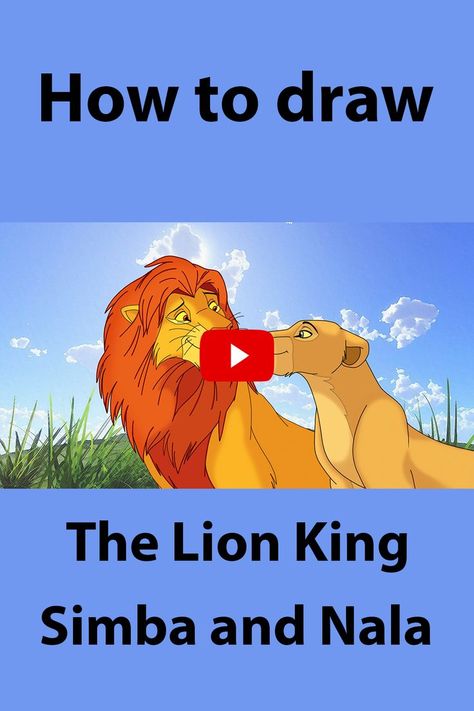 How to draw The Lion King - Simba And Nala step by step, simply and quickly. drawing, step by step, easy drawing, How to draw step by step, simply and quickly drawing, tutorial How To Draw Simba, Lion King Simba And Nala, Drawing Step By Step Easy, The Lion King Simba, Lion King Drawings, Draw Step By Step, Simba And Nala, How To Draw Steps, Drawing Step By Step