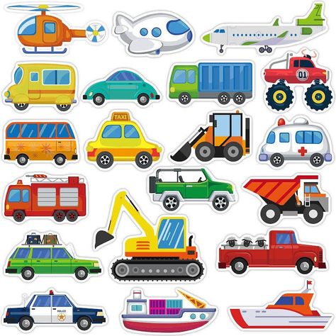 Airplane Classroom, Toddler Classroom Decorations, Toy Illustration, Toddler Classroom, Car Party, Winter Car, Transportation Theme, Dinosaur Theme Party, Stickers For Kids