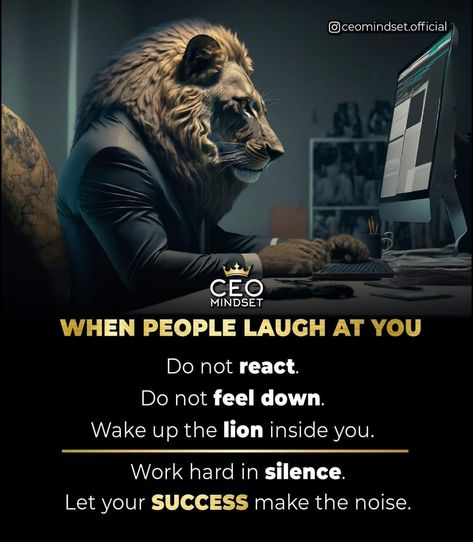 Ceo Mindset, Inspirational Smile Quotes, Millionaire Mindset Quotes, Life Advice Quotes, Buy Makeup, Work Hard In Silence, Powerful Inspirational Quotes, Self Inspirational Quotes, Inspirational Quotes With Images