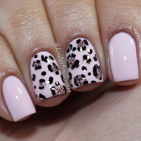 Pink Leopard Nails, Mc Nails, Nail Work, Leopard Print Nails, Leopard Prints, Leopard Nails, Makijaż Smokey Eye, Dipped Nails, Fancy Nails