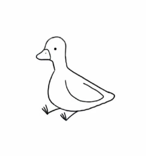 Cute Tattoos Doodles, Cute Pumpkin Drawing Simple, Cute Small Easy Doodles Animals, Simple Small Sketches, Small Animal Tattoos Simple, Small Duck Drawing, Tatoos Small Aesthetic, Small Drawings Aesthetic, Duck Simple Drawing