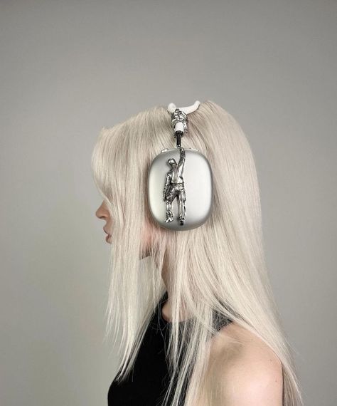 Iphone Headphones, Airpod Max, Headphones Design, Image Swag, Airpods Max, Headphone Accessories, Futuristic Fashion, Music Album Cover, Sterling Silver Jewellery