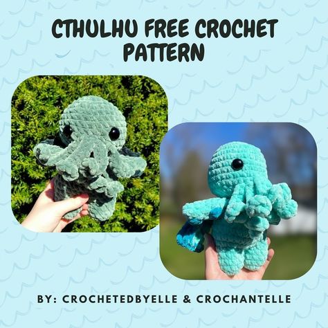 chantelle | crochet pattern designer | Cthulhu: Free crochet pattern 🦑 We are so excited to finally be releasing this adorable pattern! The tester appreciation will be posted… | Instagram Crochet Cthulhu, Diy Crafts For Gifts, Pattern Free, Cthulhu, So Excited, Free Crochet Pattern, Free Crochet, Crochet Pattern, Free Pattern