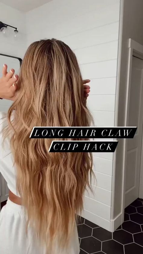 Long hair claw clip hack [Video] | Long hair styles, Hair tips video, Long hair clip Hair Claw Styles For Long Hair, Long Hair In Hair Clip, How To Use A Claw Clip For Long Thick Hair, Cute Claw Clip Styles For Long Hair, Using A Claw Clip For Long Hair, Easy Hairstyles For Long Hair With Clips, Long Hair Banana Clip, How To Put A Claw Clip In Long Hair, How To Put Long Thick Hair In A Clip