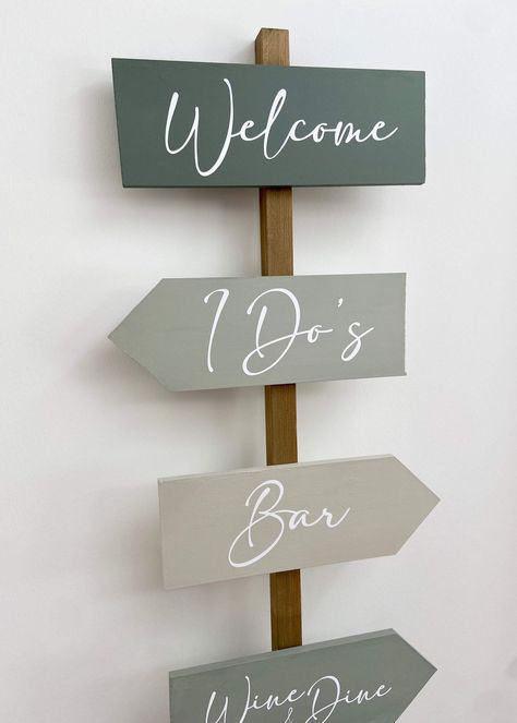 Diy Wedding Direction Signs, Wedding Directional Sign, Wedding Directional Signs, Wedding Direction Sign, Direction Signs For Wedding, Wedding This Way Sign, Directional Wedding Signs, Wedding Signage Design, Directional Signs Design