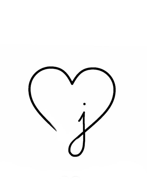 Heart J Tattoo, C Heart Tattoo, Cursive J Tattoo, Letter J Tattoo, J Heart, Cursive J, Heart Lettering, Love Heart Tattoo, Butterfly Tattoos On Arm