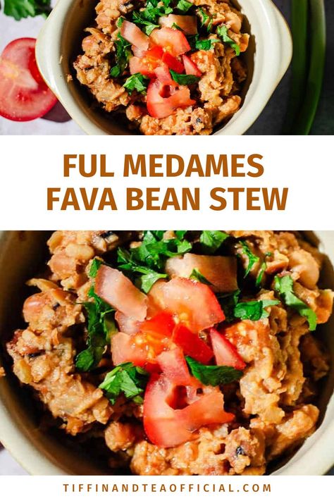 Ful Medames in bowl Foul Mudammas Recipe, Foul Mudammas, Middle Eastern Breakfast, Ful Medames, Beans Stew, Easy Weekday Meals, Sides Recipes, Wholesome Recipes, Holiday Dessert Recipes