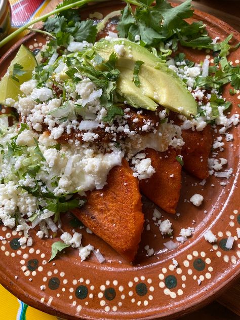 Tortilla Cheese, Enchiladas Potosinas, Red Chile Sauce, Homemade Corn Tortillas, Tortilla Press, Cheese Enchiladas, Dried Peppers, Green Salsa, Red Chile