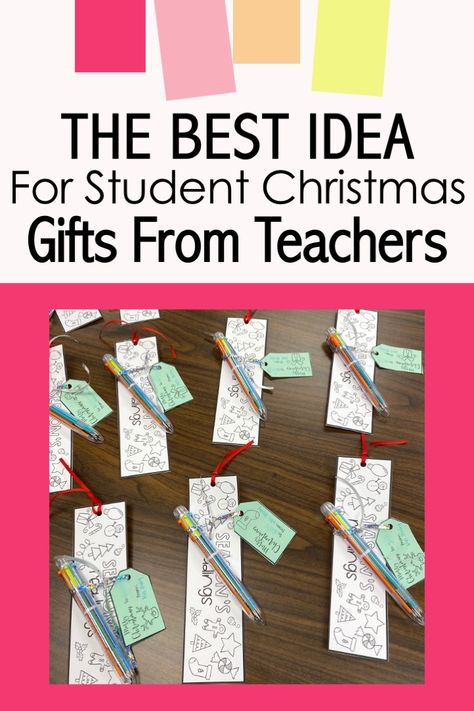 The Best Idea for Student Christmas Gifts from Teachers - Teaching with Kaylee B Diy Christmas Gifts From Teacher To Student, Christmas Gifts To Classmates, School Gifts For Students Christmas, Prek Student Christmas Gifts, Christmas Gift Teacher To Student, Teacher Student Christmas Gifts Kids, Christmas Gifts For Pupils, Christmas Present For Students From Teachers, Student Gifts Christmas From Teacher