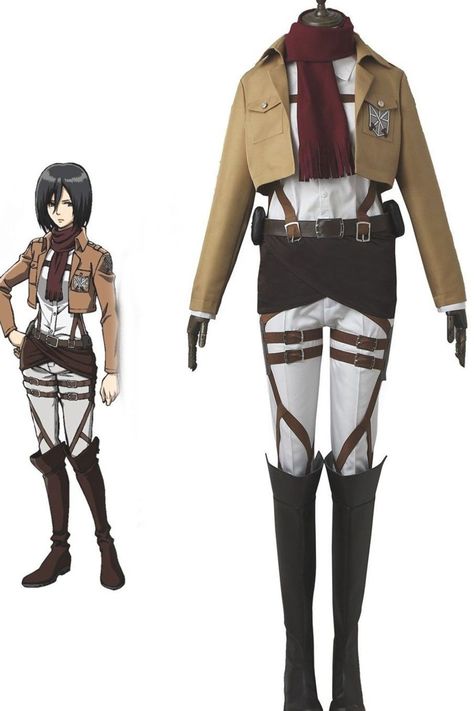 Attack On Titan Costume, Mikasa Ackerman Cosplay, Mikasa Cosplay, Aot Cosplay, Kostum Cosplay, Idee Cosplay, Anime Inspired Outfits, Mikasa Ackerman, Anime Cosplay Costumes