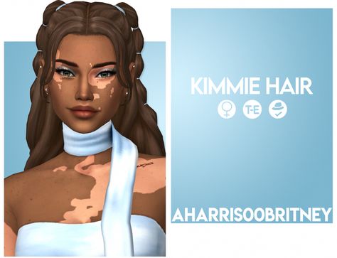 Aharris00britney Hair, Adult Hairstyles, Bun Bow, Ts4 Hair, Sims Love, Sims Challenge, Cc Shopping, Sims Stories, Cc Hair