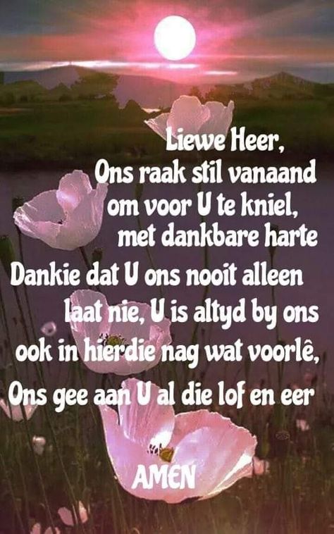 Aand-gebed. Nag Boodskappies, Nagging Quotes, Good Night Prayer Quotes, Good Morning Smiley, Evening Quotes, Lekker Slaap, Inspirational Qoutes, Good Night Flowers, Afrikaans Quotes