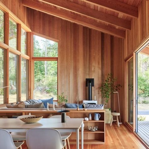 Beachside Cabin, Slanted Roof, Big Sheds, Studio Shed, Board And Batten Siding, Zaha Hadid Architects, A Frame Cabin, House Extensions, Design Aesthetic