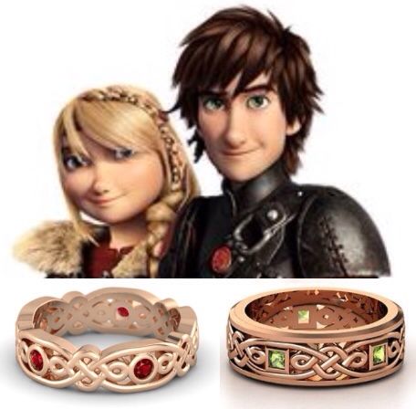 Cool Httyd Rings, Httyd Necklace, How To Train Your Dragon Themed Wedding, How To Train Your Dragon Jewelry, How To Train Your Dragon Wedding Theme, Httyd Wedding Theme, Httyd Jewelry, Httyd Wedding, Toothless And Stitch