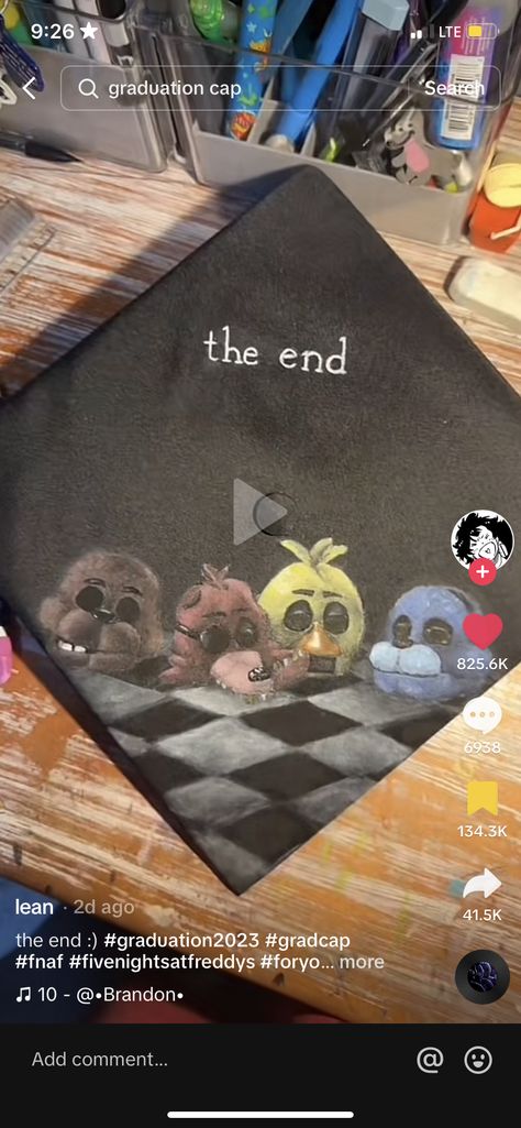 Fnaf Crafts, Graduation Cap Decoration Diy, High School Graduation Cap, Grad Hat, Grad Cap Designs, Diy Graduation Cap, Graduation Cap Designs, Graduation Cap Decoration, Cap Decorations