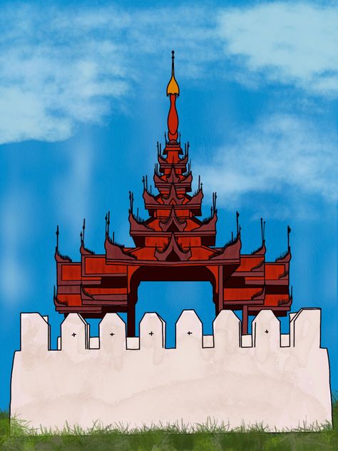 Myanmar Illustration, Mandalay Palace, Myanmar Tattoo, Myanmar Map, Burmese Architecture, Breakup Dp, Burmese Culture, Free Android Wallpaper, Photo Filters Apps