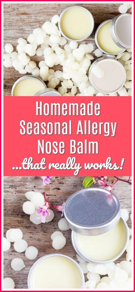 This homemade seasonal allergy nose balm really does work - I put it on before bed and wake up with no congestion! Cooking With Turmeric, Seasonal Allergy Symptoms, Sinus Allergies, Allergy Remedies, Diy Remedies, Seasonal Allergies, Natural Therapy, Homemade Remedies, Natural Diy