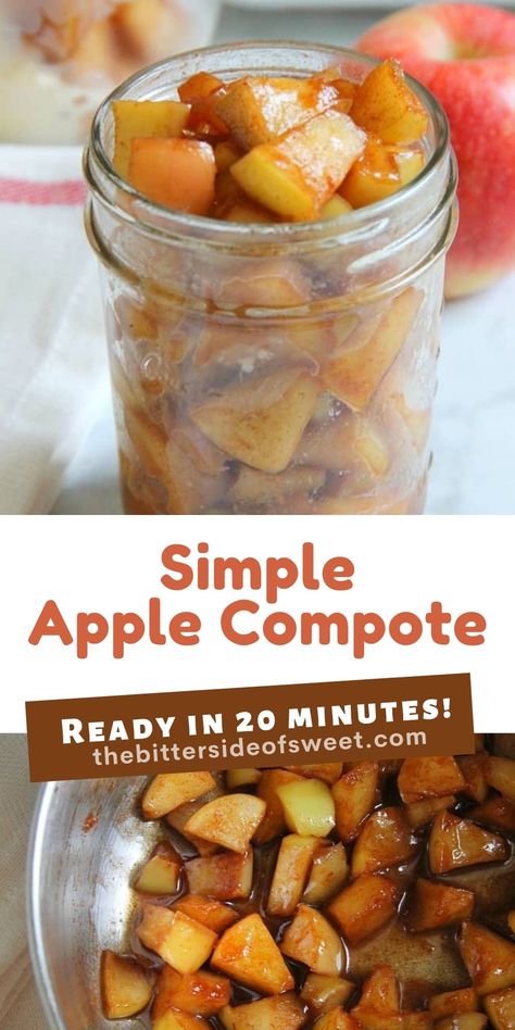 Apple Compote Recipe Simple, Apple Compote Recipe, Holiday Bakes, Apple Compote, Apple Brown Sugar, Cinnamon Apple Pie, Apple Recipes Easy, Cinnamon Butter, Homemade Applesauce